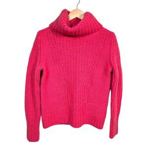 Banana Republic Merino wool Alpaca Chunky turtle neck sweater pink sz‎ S